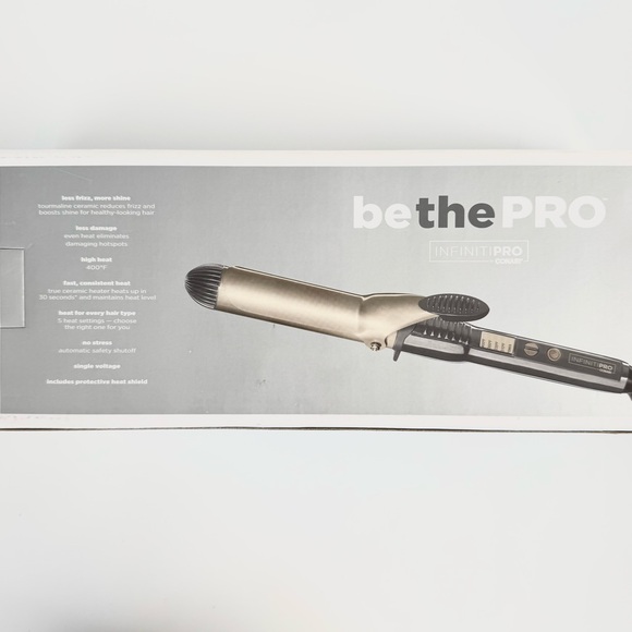 Conair Infinitipro Nano Tourmaline Ceramic 1.25" Curling Iron & Barrel Sleeve - Picture 4 of 12